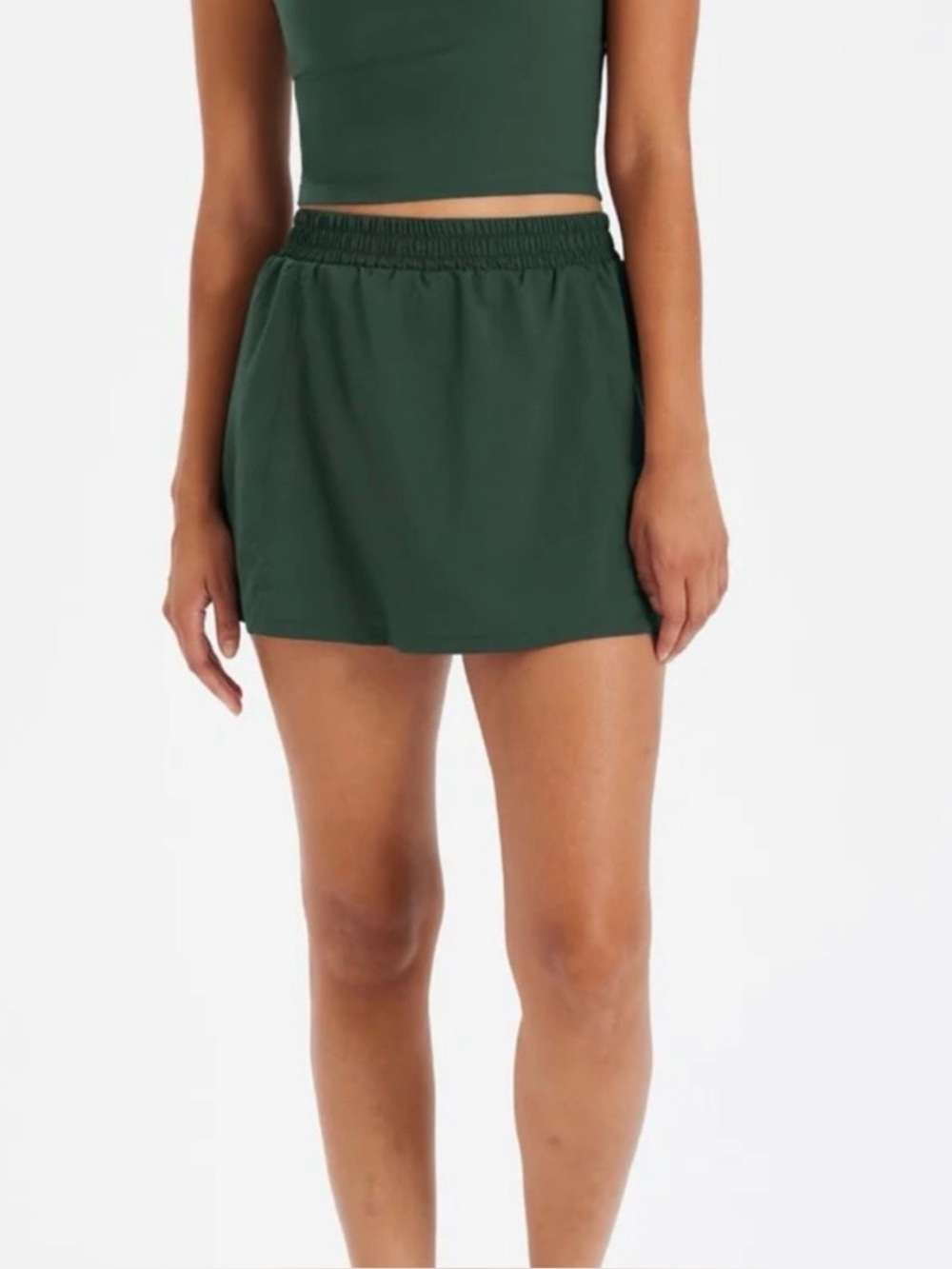 GIRLFRIEND COLLECTIVE Forrest Green Birdie Woven Skort Active Golf Tennis Size L